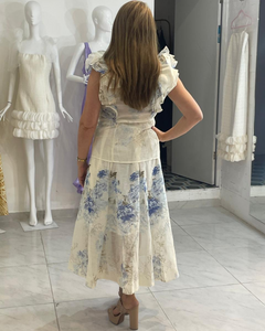 Conjunto de dos piezas con estampado tipo acuarela