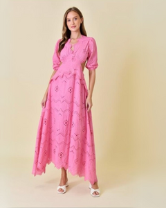 Vestido largo rosa
