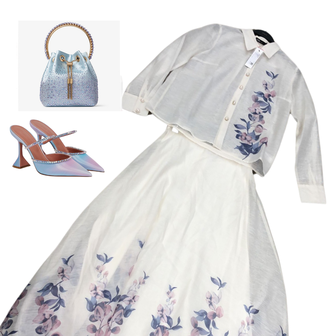 Conjunto Falda midi Floral Print