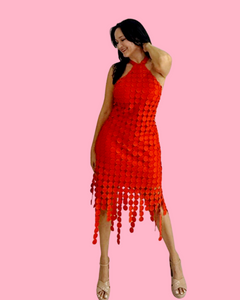 Vestido Midi de Círculos