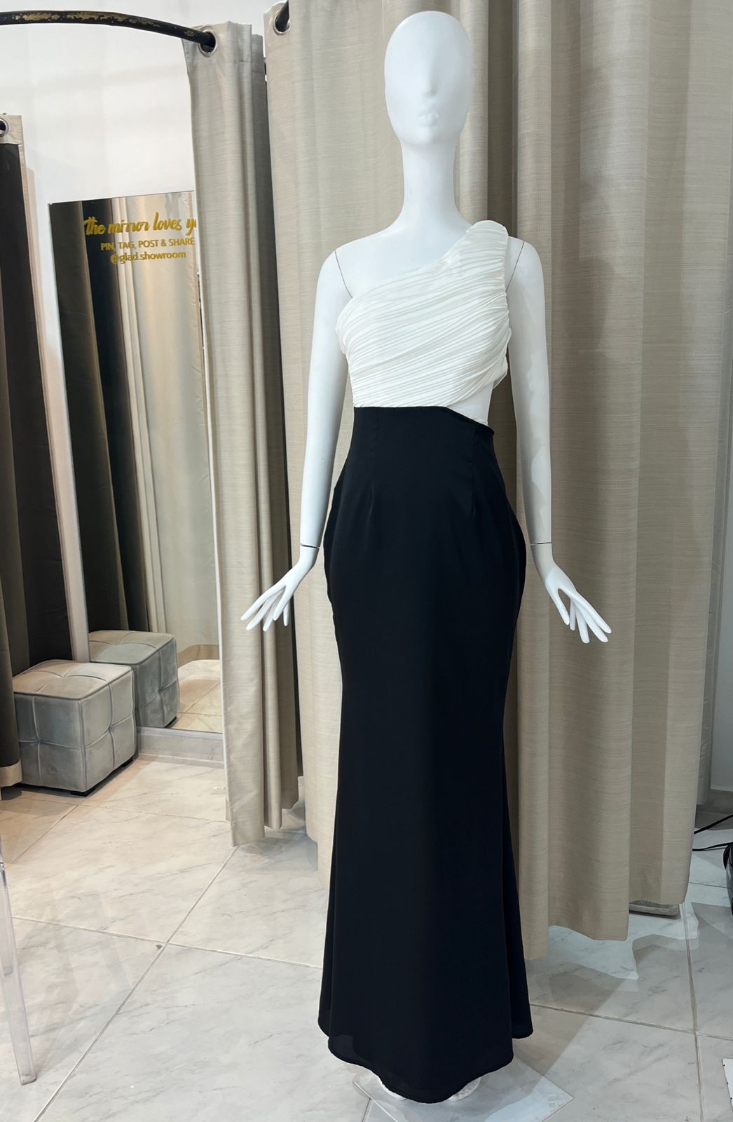 Vestido Blanco y Negro