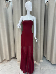 Vestido Rojo Tinto Tul