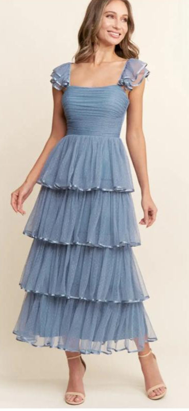 Vestido Celeste Olanes