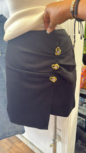 Falda Con Botones Dorados