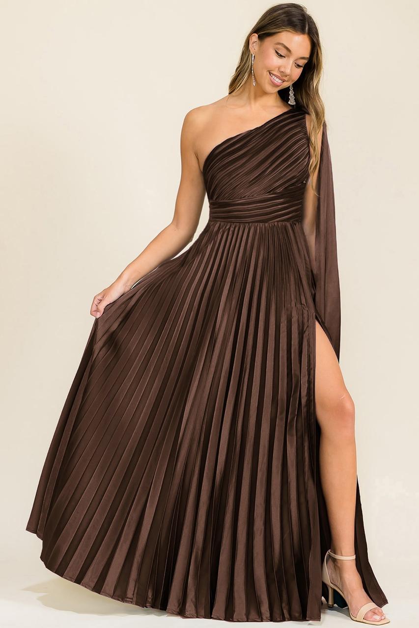 Vestido Largo Plisado
