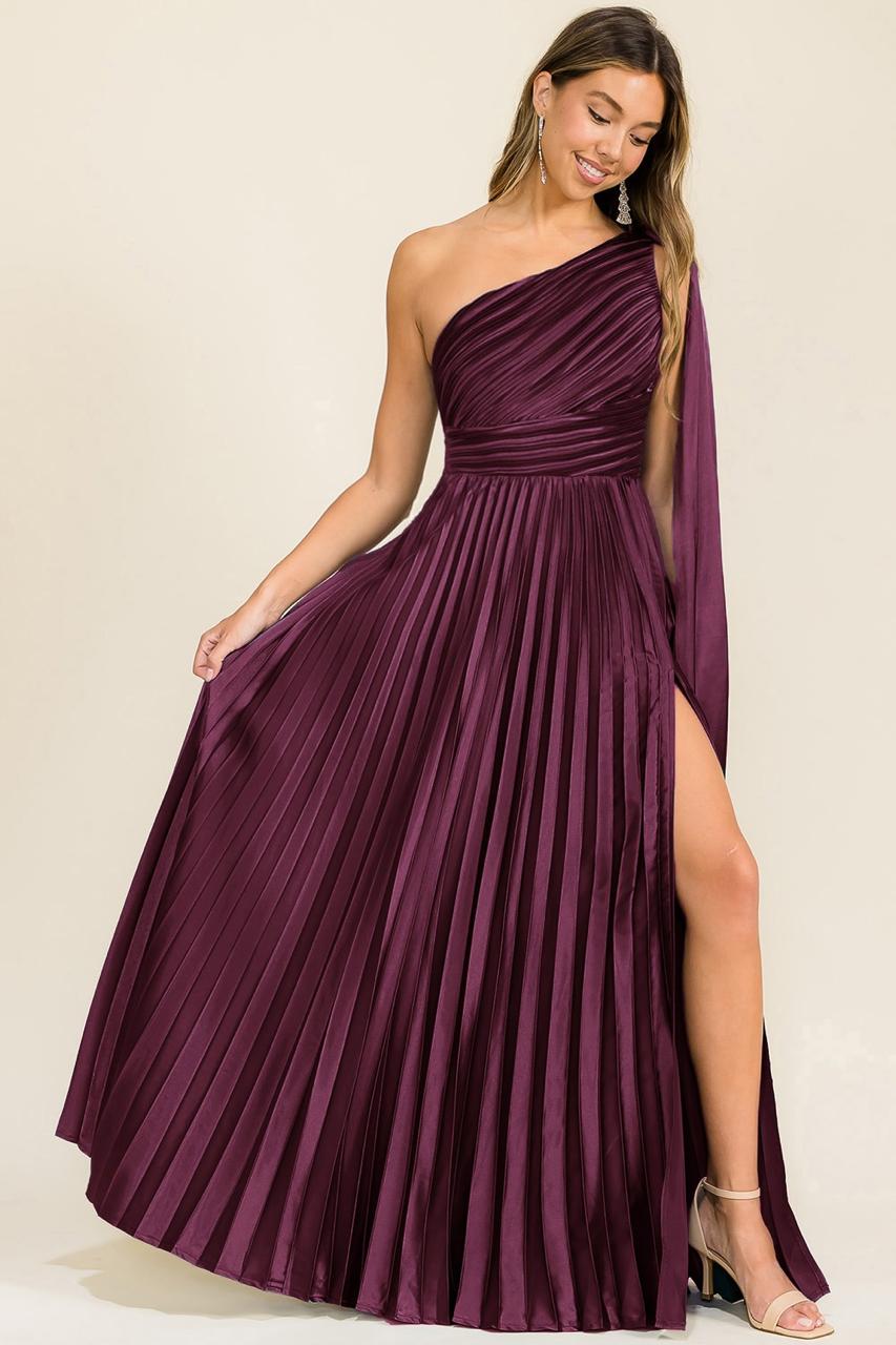 Vestido Largo Plisado
