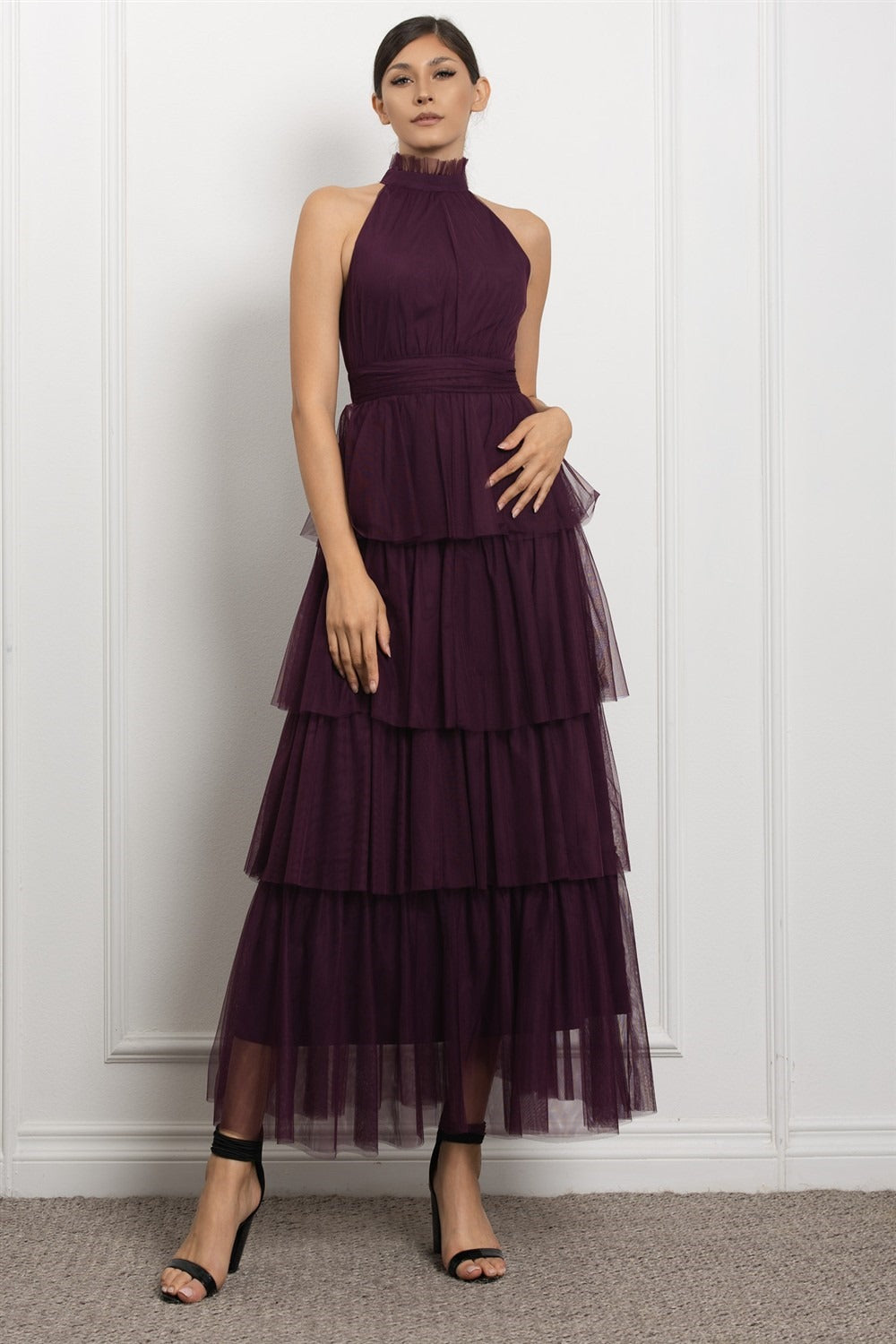 Vestido Uva Cuello Halter