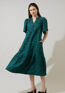 Vestido Midi Globo Brocado