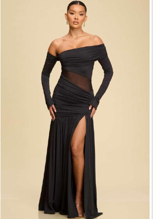 Vestido Negro Transparencia