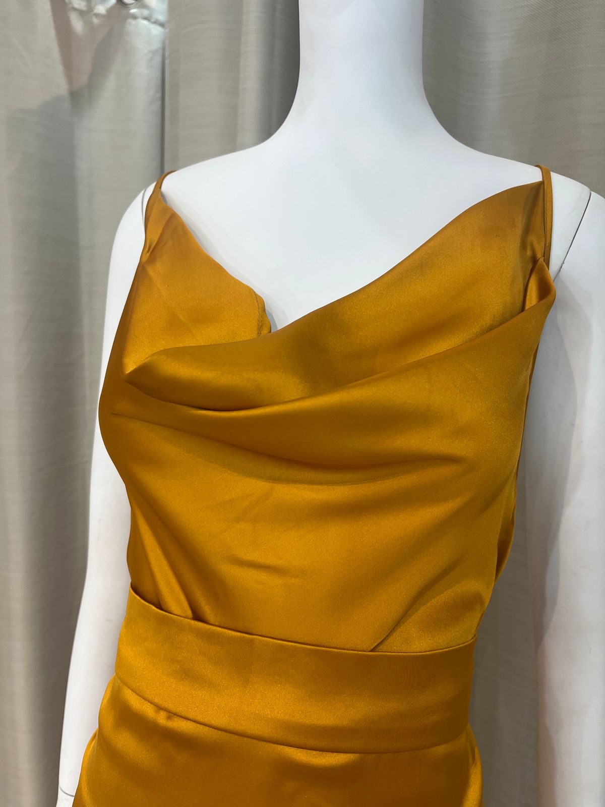 Vestido Mostaza Tirantes