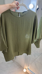 Blusa Morada Y Verde